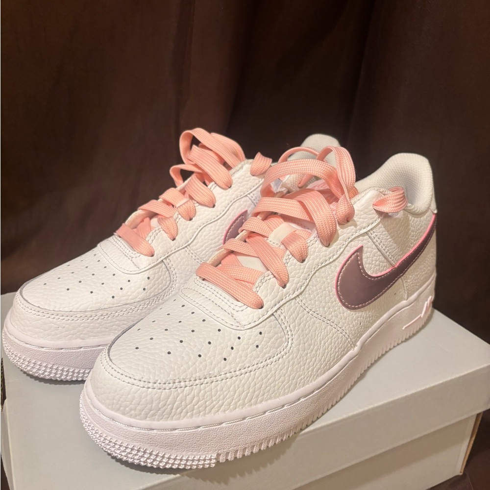 Nike Air Force 1 GS White with Pink Glaze
